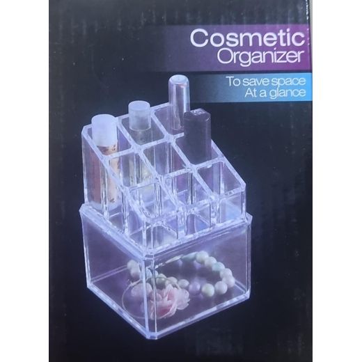 2 layer acrylic cosmetics organizer