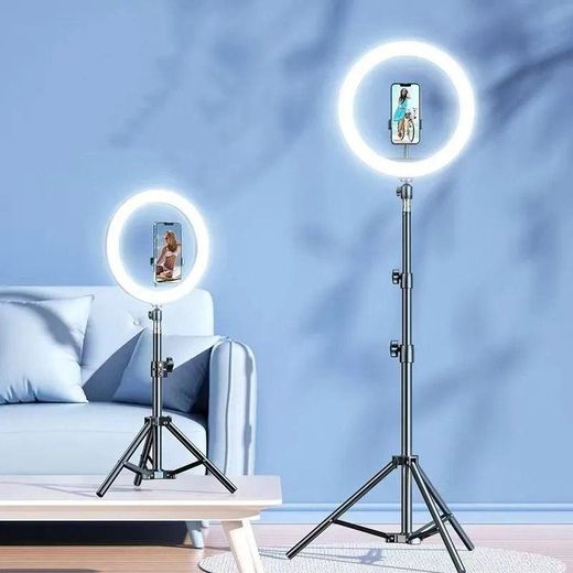 Generic LED Fill Light Ring Light with Tripod Stand for Makeup, Photography & Streaming - image 2