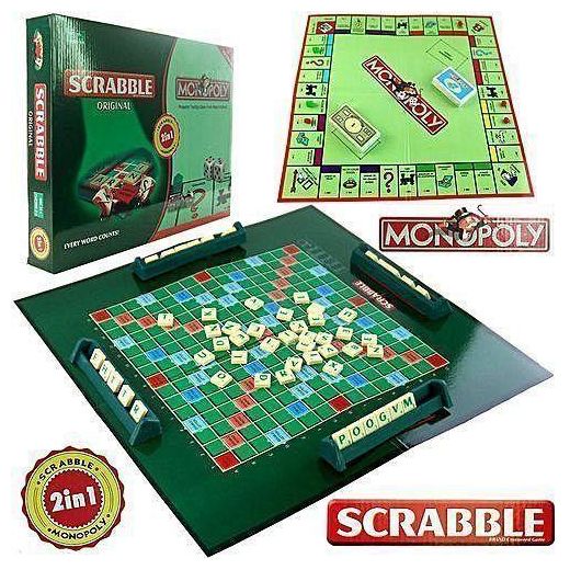Generic 2-in-1 Scrabble & Monopoly Board Game Set – Family Edition - image 2