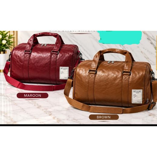 Generic Medium Sports Gym Bag with Shoe Compartment Travel Gym Bag Sports Duffel Bag, Maroon - image 2