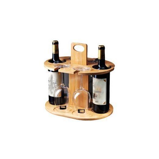 Generic L Barware Storage Organizer Display Stackable Custom Design Wine Bottle Stand Support for Champagne Wooden Wine Holder Rack - image 3