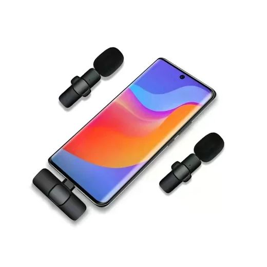Generic 2in1 dual Wireless microphone compatible with type C & android normal usbphones for video recording, live streaming, TikTok C - image 2