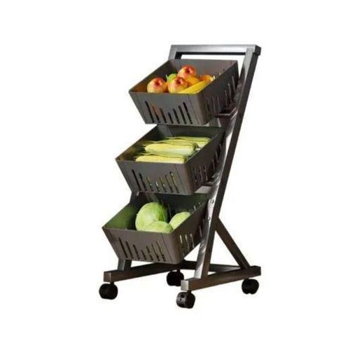 3 Tier Multi-Functional Steel Vegetable and Fruit Rack