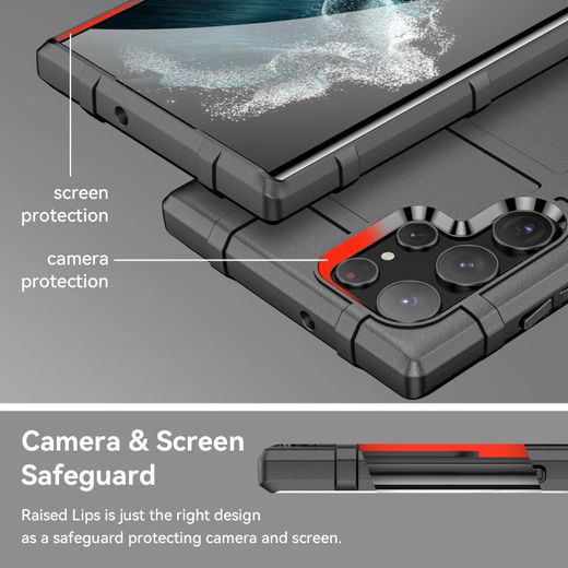 Generic Rugged Protective Bumper Anti-Scratch Protective Case Cover for Samsung Galaxy S22 ultra 5G - image 3