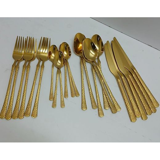 Generic 24pcs Luxury Stainless Steel Cutlery Set 6 Tablespoons 6 Teaspoons 6 Butter Knives 6 Forks Elegant Durable Flatware for Home Dining and Special Occasions - image 2