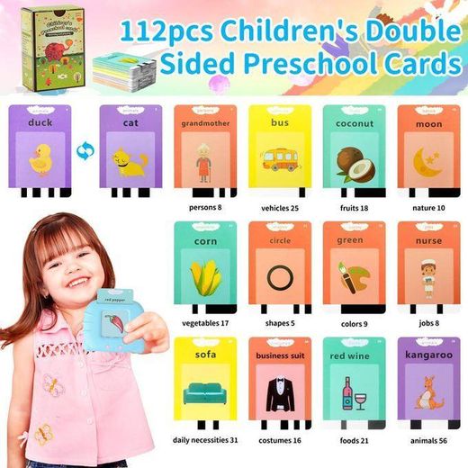 Generic Rechargeable Montessori Talking Flash Cards for Kids or Educational Learning Toy - image 3