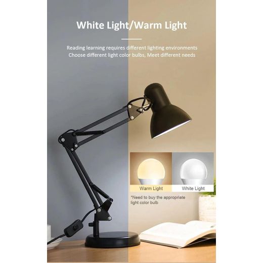 Generic Architect Style Desk Lamp with Flexible Arm and E27 Bulb Sup - image 2