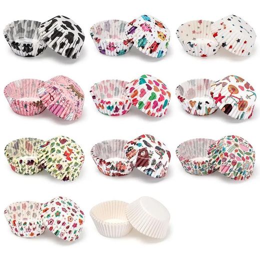 Generic 72pcs Mini Cupcake Liners for Baking, Muffin Liners, Cupcake Paper Baking Cups, Cupcake Wrappers Non Stick, Truffle Cup Cake Paper Cup for Wedding Birthday Party Mother's Day Valentine's Day