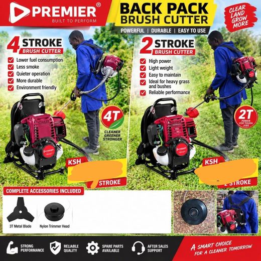Premier Heavy-Duty Backpack Brush Cutter & Grass Trimmer Range.