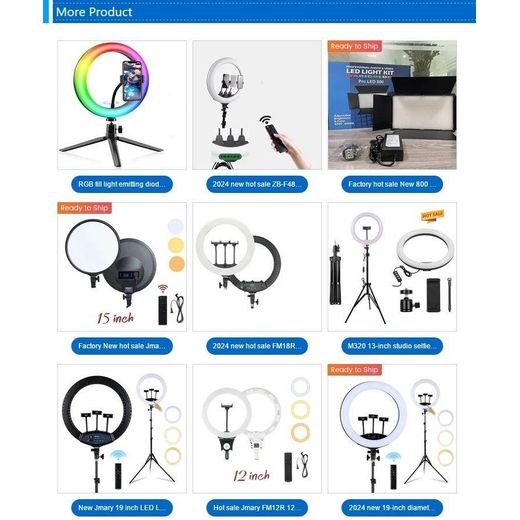 Generic Studio-Grade RL-14 Ring Light with Stand & Filters - image 4