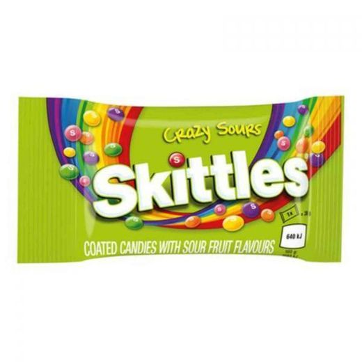 Skittles Crazy Sours Fruit Flavored Candy 38g – Tangy Sour Sweets, 5 Fruity Flavors, Vegan
