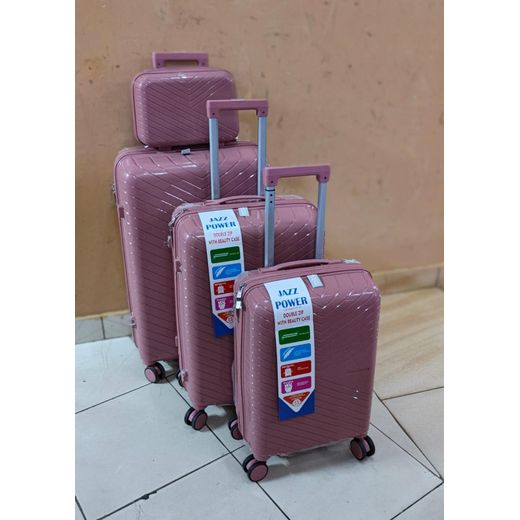 4 in 1 Luxurious Unbreakable Suitcase Set Size 4 – Rubber Material, TSA Lock, 4 Wheels, Travel Luggage Set