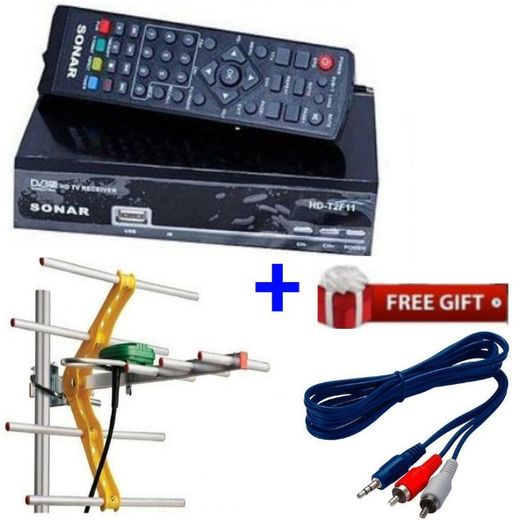 Sonar Sonar Free To Air Digital Decoder HD 1080P - Black