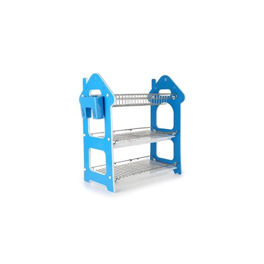 Nunix 3 Tier Dish Rack With Cutlery Holder & Drain Board - Large Capacity Rust Proof - image 3