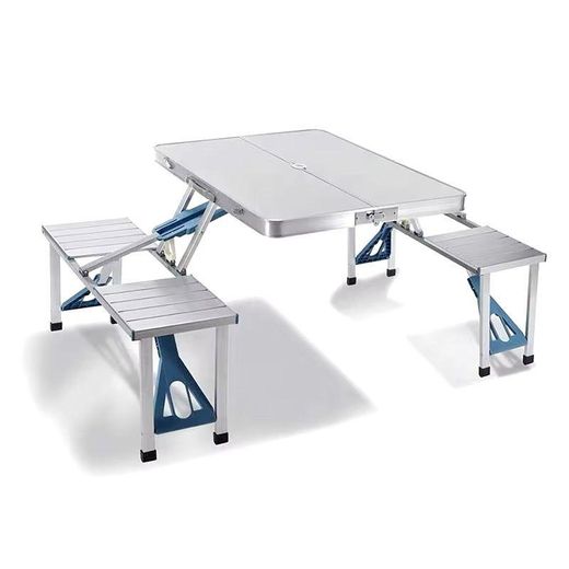 Generic Folding Adjustable Aluminum Alloy Lightweight Outdoor Portable Picnic Camping Chair And Table Set With 4 Seats - image 3