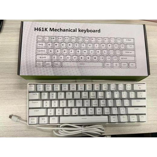 Generic 61-key mechanical gaming keyboard Blue switches mechanical axis LED backlit wired type-c mini gaming keyboard for gamers PC laptop - image 3