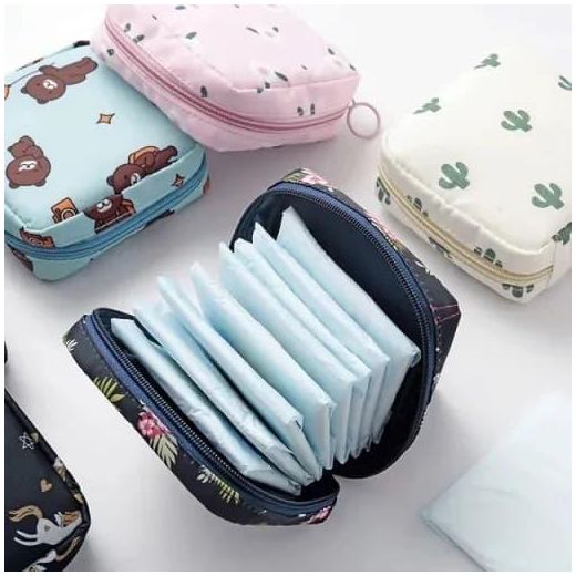 Sanitary Pad Pouch Case / Tampon Storage Bag Case / Cosmetic Bags Organizer Ladies Makeup Bag Tampon Holder organizer