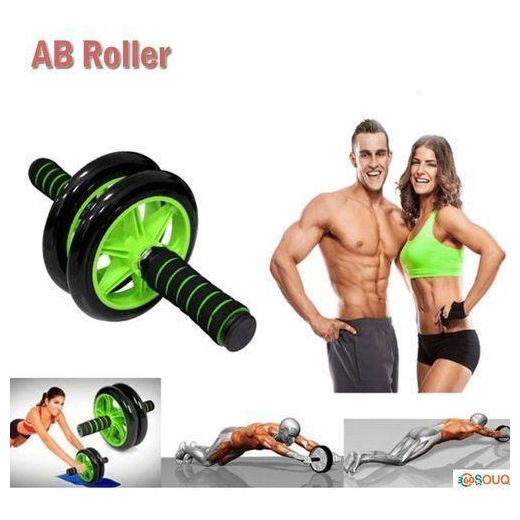 Generic Wheel Double Wheel Fitness Roller Abdominal & Core Workout FREE Thick Knee Mat