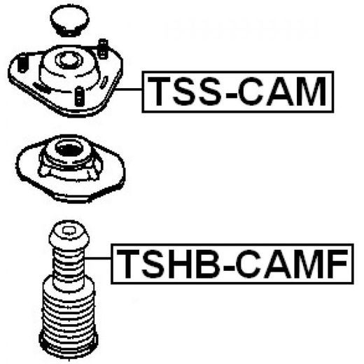 Febest TSS-CAM FRONT SHOCK ABSORBER MOUNTING Compatible with TOYOTA OEM 48609-87707 - image 2