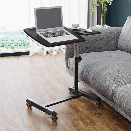 Generic Modern Height Adjustable Computer Desk with Wheels Portable Laptop Study Work Table