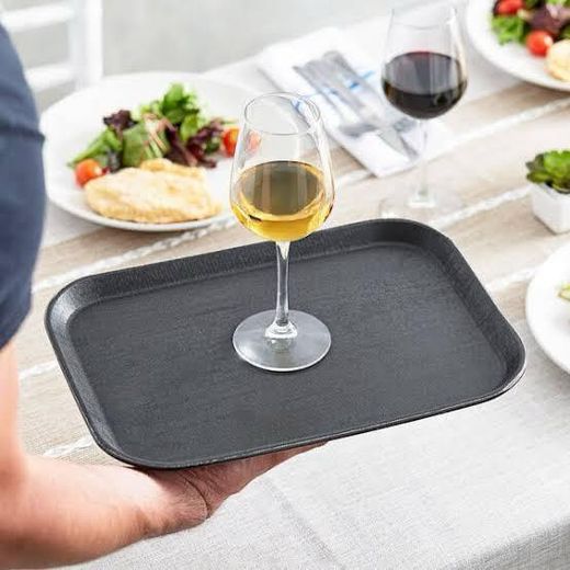 46*36cm rectangular non slip serving tray 