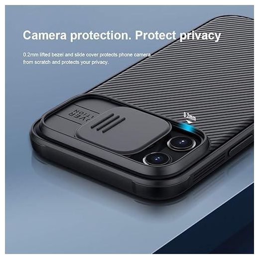 Nilkin iPhone 12 Pro Max Case with Camera Cover Camshield Pro Slide Camera Protection Hard PC and TPU Heavy Duty Shockproof Cover for iPhone 12 Pro Max - image 2