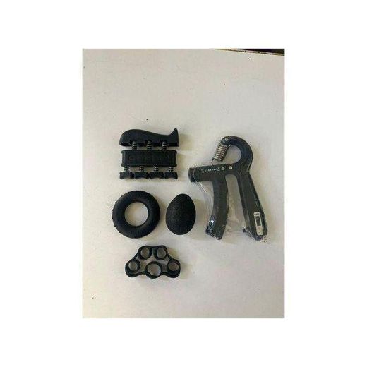 Generic 5 in 1 Adjustable Hand Grip Set / Strengthener Hand Gripper Trainer Set With (Digital Counter)/ Wrist Forearm And Hand Exerciser For Muscle - Black - image 4