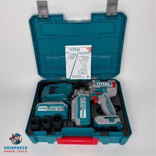 TOTAL Cordless Impact Wrench 500Nm 1/2'' inch drive with 2pcs 4.0Ah Batteries, Fast Battery Charger - image 2