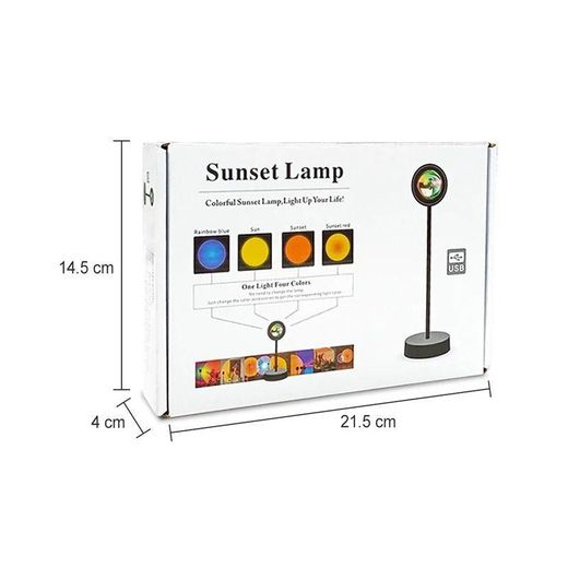 Generic RGB Sunset Projection Lamp 360 Degree Rotating Mood Light for Photography and TikTok - image 4