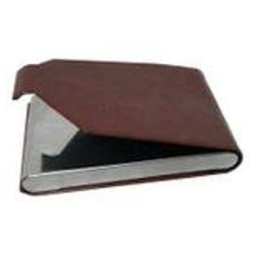 Generic Brown Leather Business Card Holder - Professional Design, 1 Slot - image 2