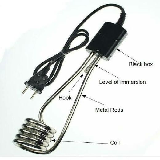 Generic Portable Spiral Immersion Water Heater Heating Coil Waterproof & Shockproof Protection Instant Heating With Bucket Holder GOLD - image 3