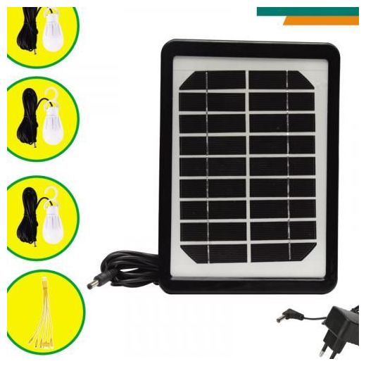 Dat Dat Solar Lamp - 135x60x220mm, Black Plastic, 4V 9000mAh, Mobile Charging, 8-22 Hours - image 2