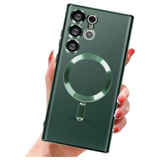 Generic Magnetic Clear Case For Samsung Galaxy S22 Ultra 5G With Camera Lens Protector, Compatible With MagSafe - image 2