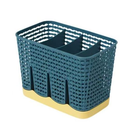 Generic Kitchen Cutlery Drainer Holder - Plastic Utensil Drying Rack - Spoon, Fork & Knife Organizer with Drainage