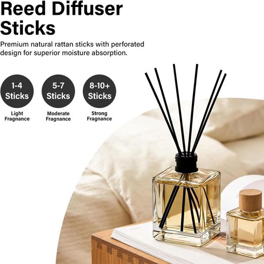 Generic 100 Pcs Reed Diffuser Sticks, Essential Oil Aroma Diffuser Sticks, Fibre Reed Sticks Replacement Refill Sticks - image 4