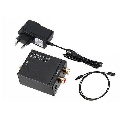 Generic Digital to Analog Audio Converter + Toslink SPDIF Optical Cable To Analogue Stereo Audio L/R 2RCA Adapter - image 3