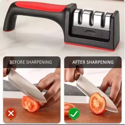 Generic Creative Kitchen Knife Sharpener Fruit Knife Peeler 3 in 1 Multifunctional Kitchen Tool Tungsten Steel Ceramic Blade Plastic Handle Easy Safe Home Use - image 4