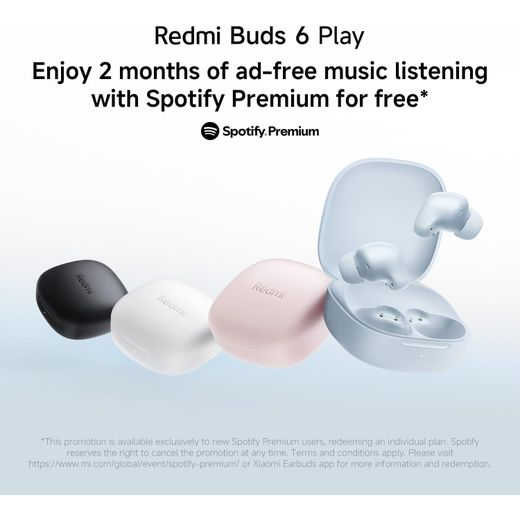 Generic XIAOMI Redmi Buds 6 Play  10mm Dynamic Driver  AI Noise Reduction  Up to 36-Hour Battery Life  Bluetooth® 5.4  Touch Control - Global Version - Pink - image 2