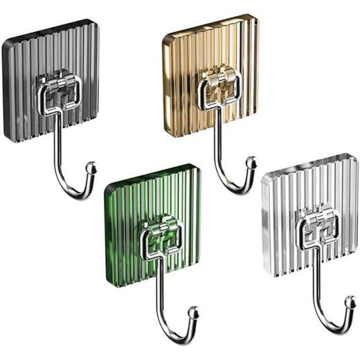 Generic Acrylic Non-Marking Sticker Hooks,Seamless Sticky Hook,Bathroom Sticker Hooks Kitchen Seamless Adhesive Hooks-10pcs - image 2