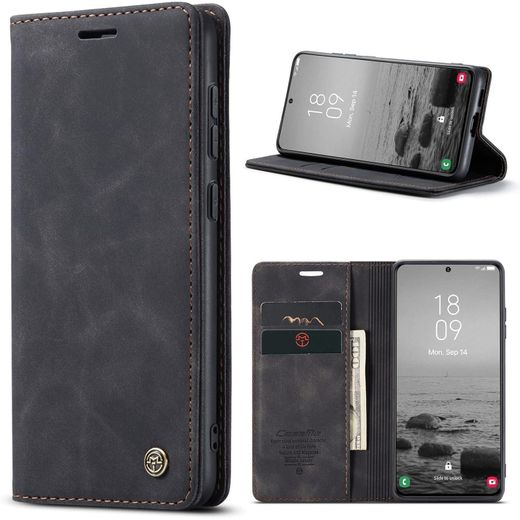 Generic Samsung Note 20 Case, CaseMe Retro Wallet Flip Premium PU Leather Kickstand Case with Card Slots & Magnetic Closure Phone Cover
