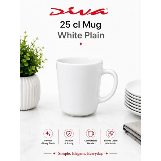 Diva Opal Plain Mug 25cl at Per 6pcs