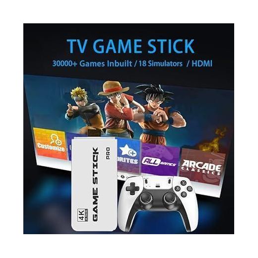 Plug & Play MA-18 4K Wireless Game TV Stick Console – 32,000+ Games