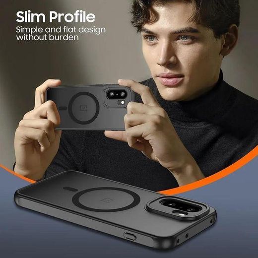 Magnetic case  for OnePlus 15R Case Translucent Matte Shockproof Phone Case with Camera Cover - image 3