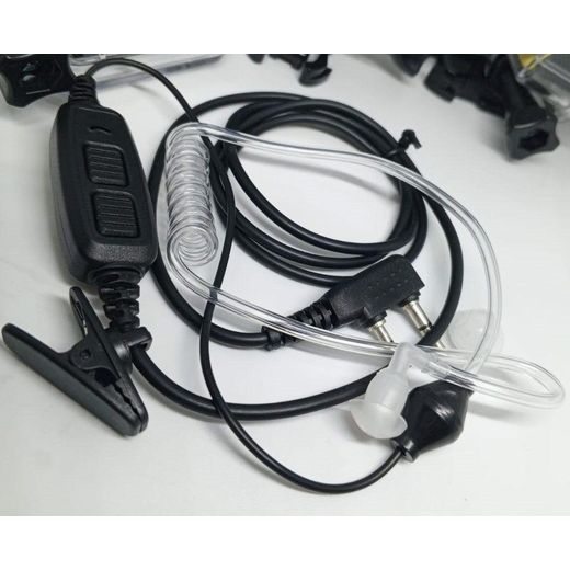 Generic FBI Earphones for Baofeng Walkie Talkie – Acoustic Tube Headset with PTT Mic for Clear Communication in Security