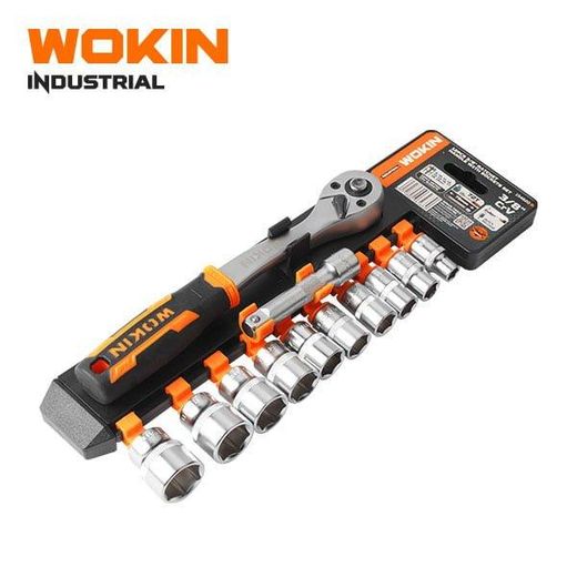 Wokin 12 PCS 3/8" RATCHET HANDLE WITH SOCKETS SET - image 3