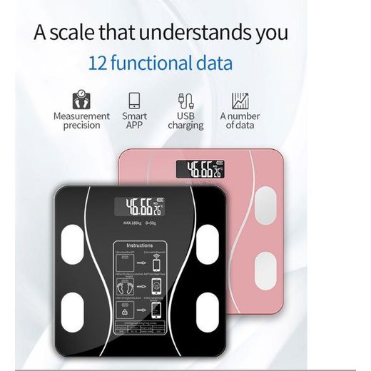 Generic Smart Body Fat Scale / Simple & Practical Body Fat Monitor / Digital Bathroom Scale with LED Screen / Bluetooth Bathroom Scale with LED Readout & App Tracking - image 2