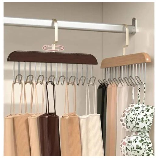 Generic Multipurpose Wooden Plank 8 Hook Hanger for Coats,  bra ,ties, Belt,Hats, Keys, Towels and Accessories