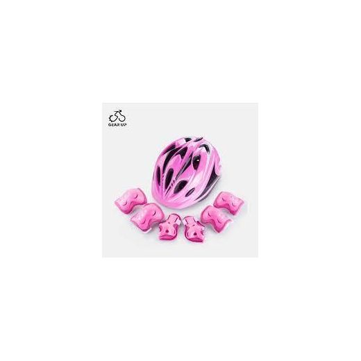 Generic Pink Kids Protective Gear Set Helmet, Knee, Elbow & Wrist Pads - image 2