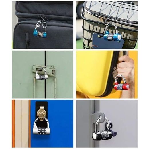 Generic Stellar 5-Digit Combination Padlock Resettable Code Lock for School Gym Office Lockers - image 3