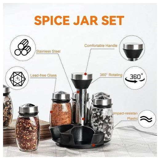 Generic 7pc rotating spice rack set - image 3